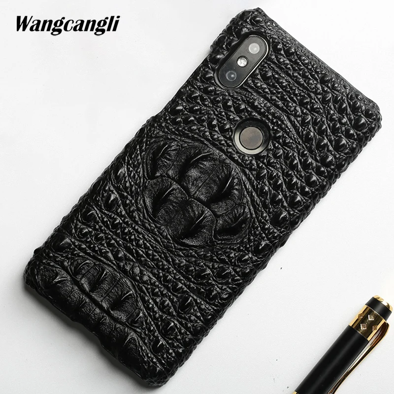 

Brand phone case for Xiaomi note 5 crocodile pattern half-pack Cowhide mobile phone protection case for xiaomi mix 2s a1 a2