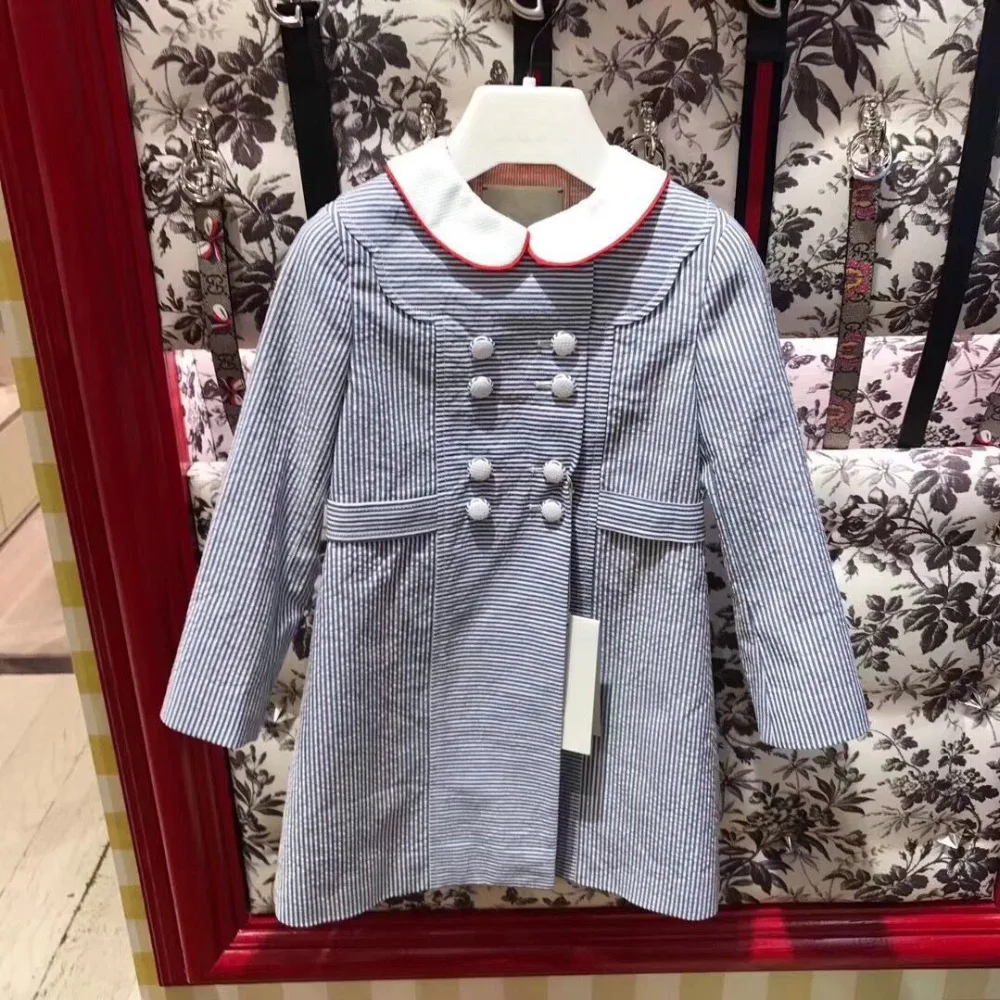 

Kids girl overcoat Autumn new fashion clothes for girls Teens autumn jacket long outerwear in middle of August
