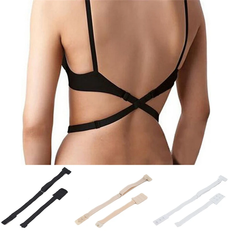 

New Arrival 3 Colors Adjustable Extender Hook Low Back Backless Bra Strap Adapter Converter Fully