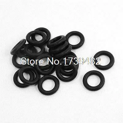 

20Pcs 12.9mm OD 2.65mm Thickness Black Rubber Oil Sealed O Rings Washers