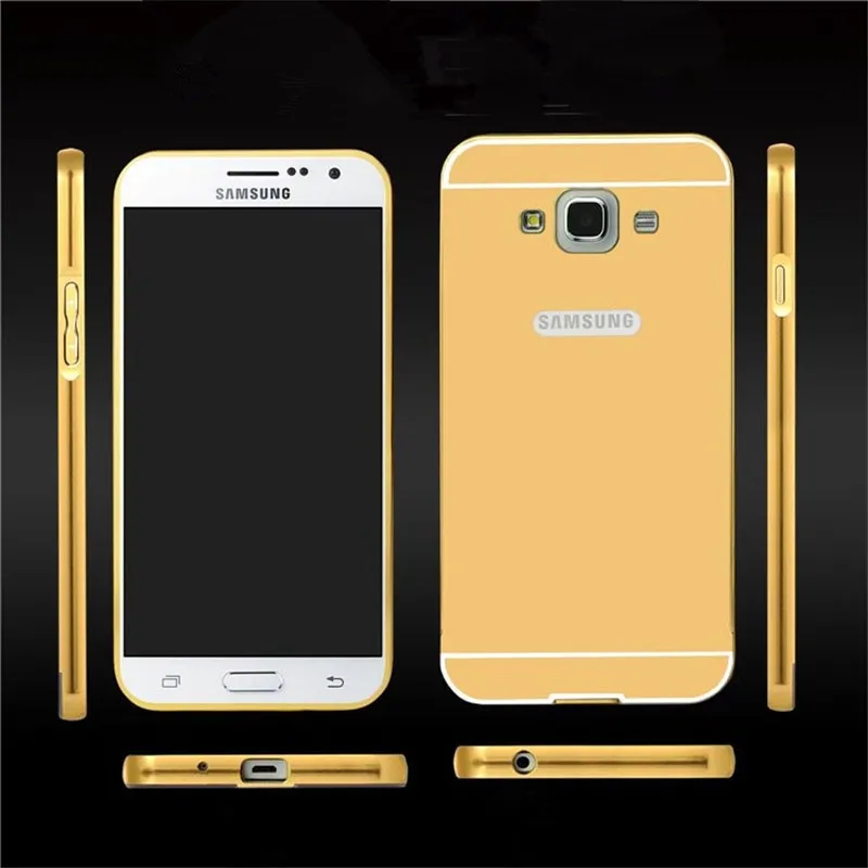 Luxury Metal + Mirror Acrylic Case For Samsung Galaxy Grand 2 Duos G7102 G7106 G7108 Mobile Phone Protective Back Cases (6)