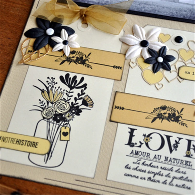 

GJCrafts Flower and Bottle Cutting Dies for Craft Dies Scrapbooking Album Die Cut Embossing Card Making Metal Cutting Dies Decor