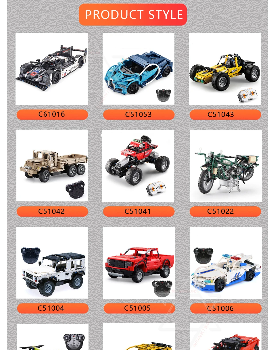 Buliding Блок RC Car Technic 1586 шт. CADA F1 и Bugatti Супер гоночный автомобиль функция электрической мощности для сбора