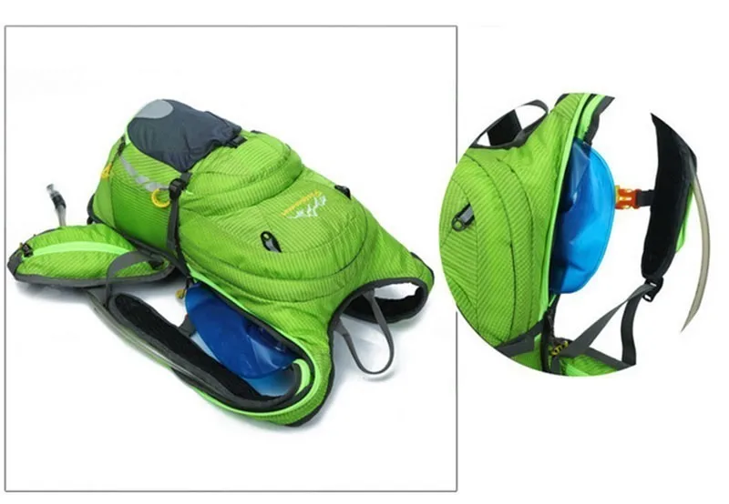 Sale Waterproof MTB Bike Hydration Breathable 15L Backpack+2L Water Bags Large Capacity Bicycle Bags Cycling Knapsack Travel Packsack 22