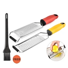 Из нержавеющей стали сырный Терка шоколадный лимон картофель слайсер имбирь Профессиональная ручная терка для сыра инструмент с защитной крышкой