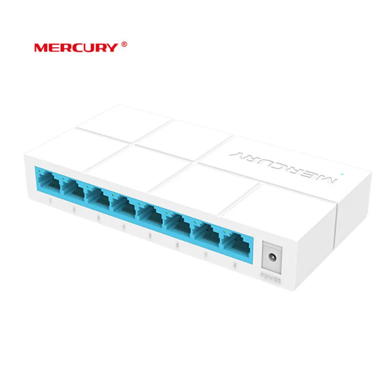 MERCURY Mini S108M 8 Порты и разъёмы RJ45 10/100 Мбит сетевой коммутатор настольный коммутатор Fast Ethernet-коммутатор HUB конвертер