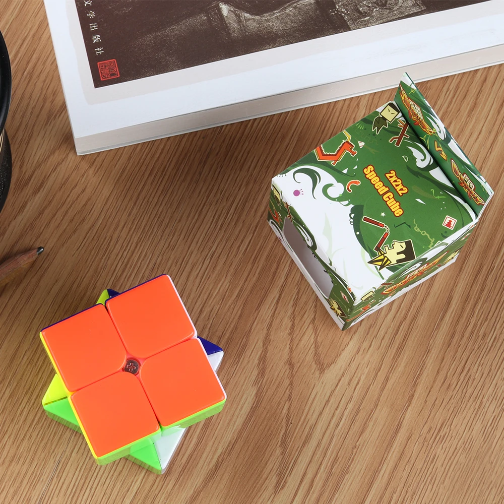 Магический куб D FantiX Cyclone для мальчиков 2x2x2 скоростной кубик Stickerless 2x2 пазлы