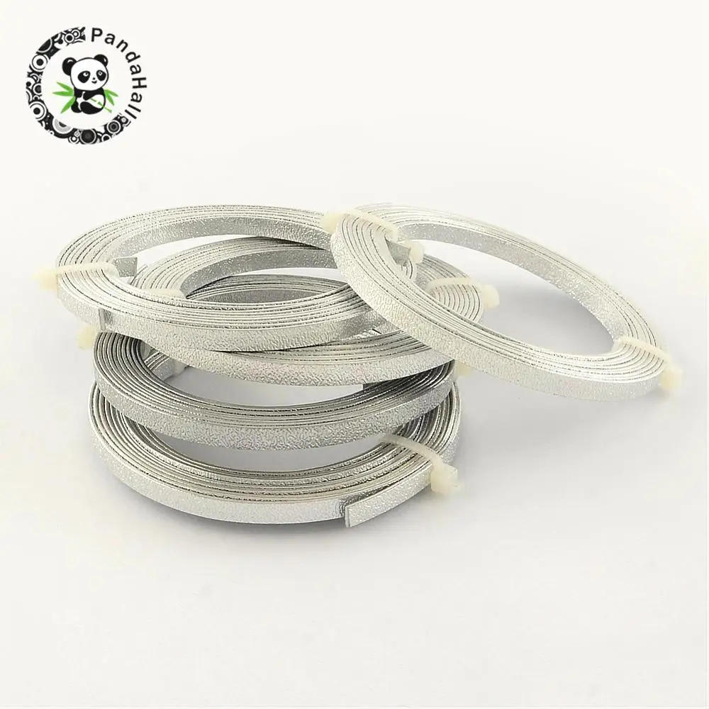 

5x1mm Silver Aluminum Wire for Jewelry Making DIY; about 2m/roll,10Rolls/lot