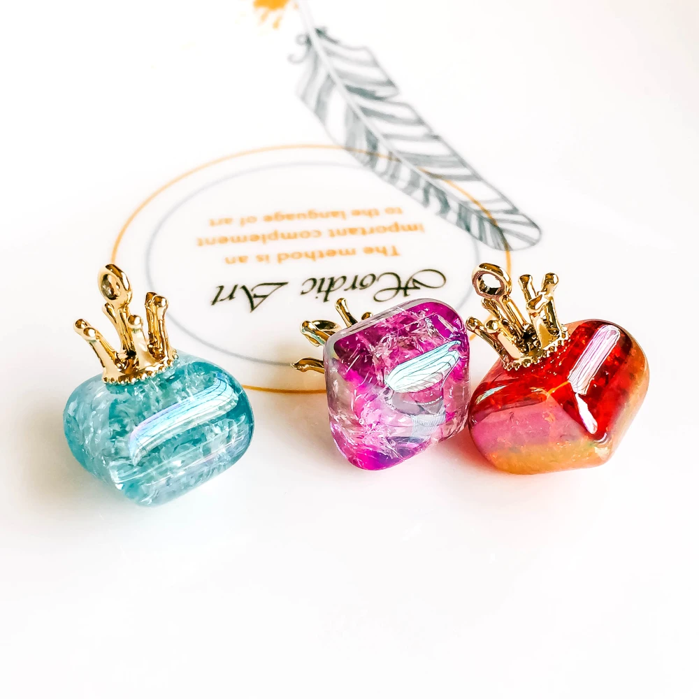 

ZEROUP Multicolors Rhinestone Crystal Gold Plated Pendant Charms Necklace Accessories Supplies for Jewelry Diy Material 6pcs