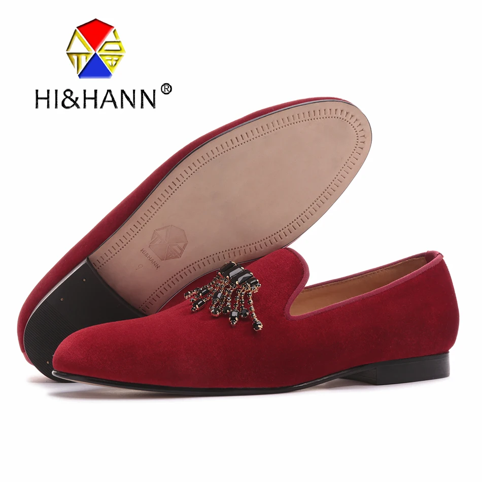 Nuovo Di Alta Qualita Rosso Di Velluto Degli Uomini Fatti A Mano Scarpe Con Strass Nero Catene Classiche Da Uomo Banchetto Mocassini Pattini Di Vestito Maschile Shoes With Men Shoesshoe Man Men Aliexpress
