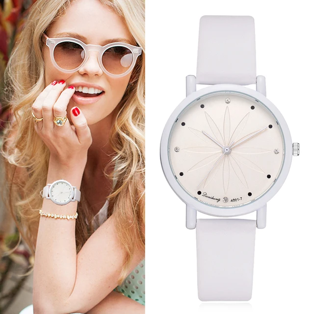 Watches Women Brand Vintage Macaron Leather Luxury Watch Casual White Gold Fashi Watches Women Brand Vintage Macaron Leather Luxury Watch Casual White Gold Fashi