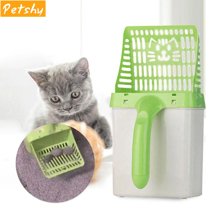 

Petshy Useful Cat Litter Shovel Pet Cleaning Tool Scoop Sift Cat Sand Cleaning Product Litter Scoops Dog Cat Toilet Training Kit