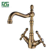 FLG кухонный кран Бронза Медь для холодной и горячей воды кран для раковины мойка для мытья овощей 360 градусов вращающийся кран C062