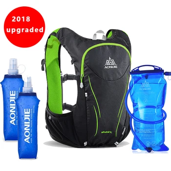 

2018 AONIJIE 5L Outdoor Sports Backpack Women / Men Marathon Hydration Vest Pack for Exchange Cycling Hiking Running Water Bag