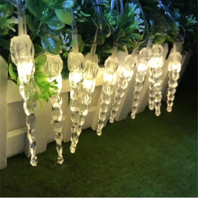 

80LED Garland Fairy Icicle String Lights Festival Birthday Wedding Party Garden Curtain Door Window Decoration LED Strip Light