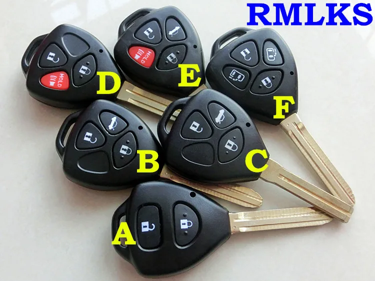 RMLKS новый корпус ключа с 2/3/4 кнопками подходит для Toyota Camry Corolla RAV4 Yaris Venza Matrix Scion