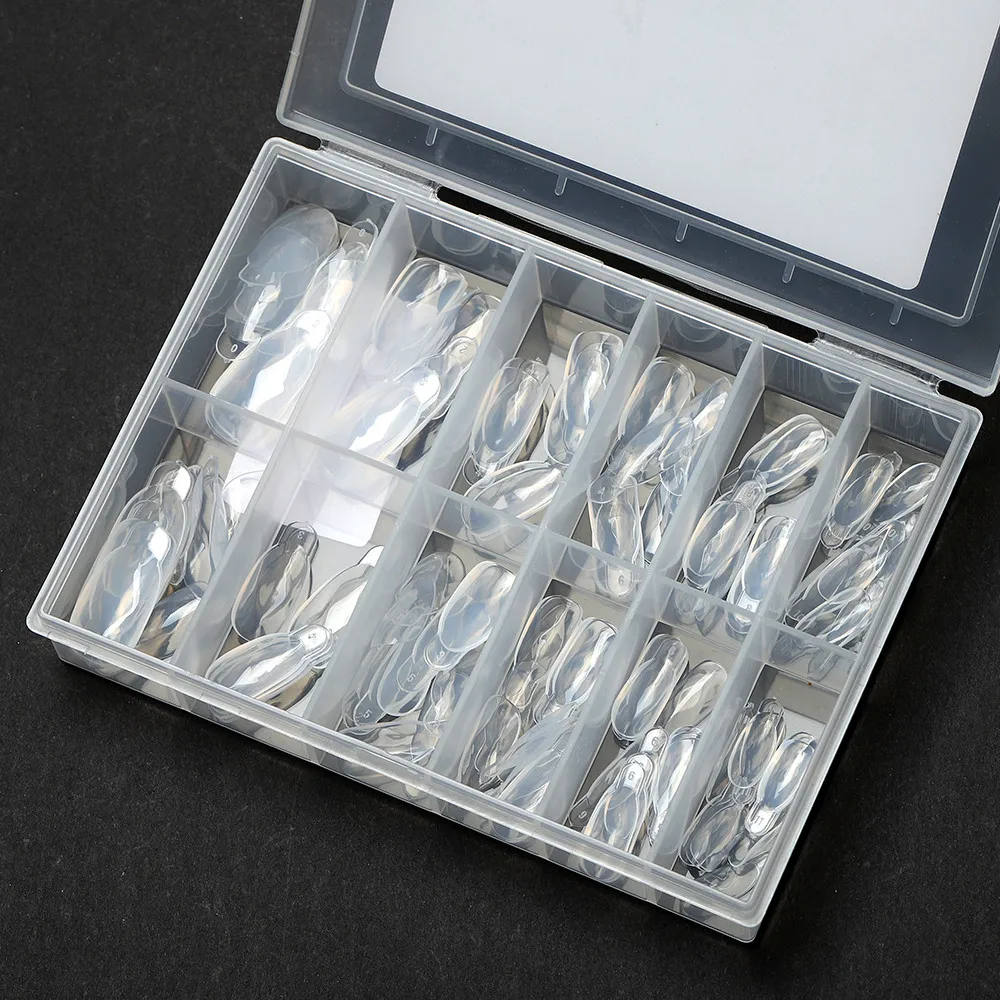 Diamond Crystal Dual Form Mold For Nail Art 120pcs/box Finger Extension Acrylic Tips UV Gel Extended Manicure Salon Set French