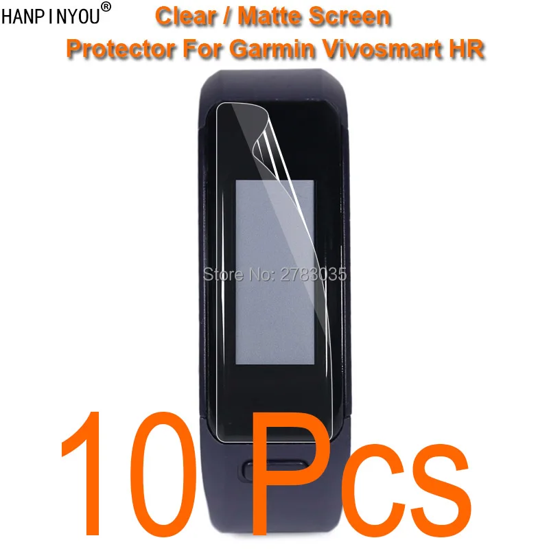 

10 Pcs For Garmin Vivosmart HR SmartWatch Clear Glossy / Anti-Glare Matte Screen Protector Protective Film (Not Tempered Glass)