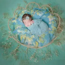 Вьющиеся валяное одеяло слой новорожденного реквизит шерсть слой кудри гнездо писака шерстяное одеяло из натуральной шерсти