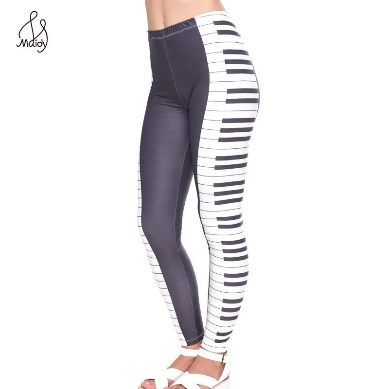 

Women Leggings Highly Elastic Slim Warm Pants Fitness Put Hip High Waist Trouser Digital 3D Piano Keyboard Print Hot Sale Maidy