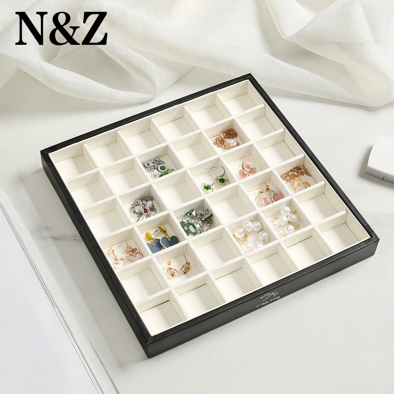 

N&Z 36 Grids Jewelry Display Tray Ring/Earrings/Necklace/Pendant Storage Shelf Jewelry Display Rack