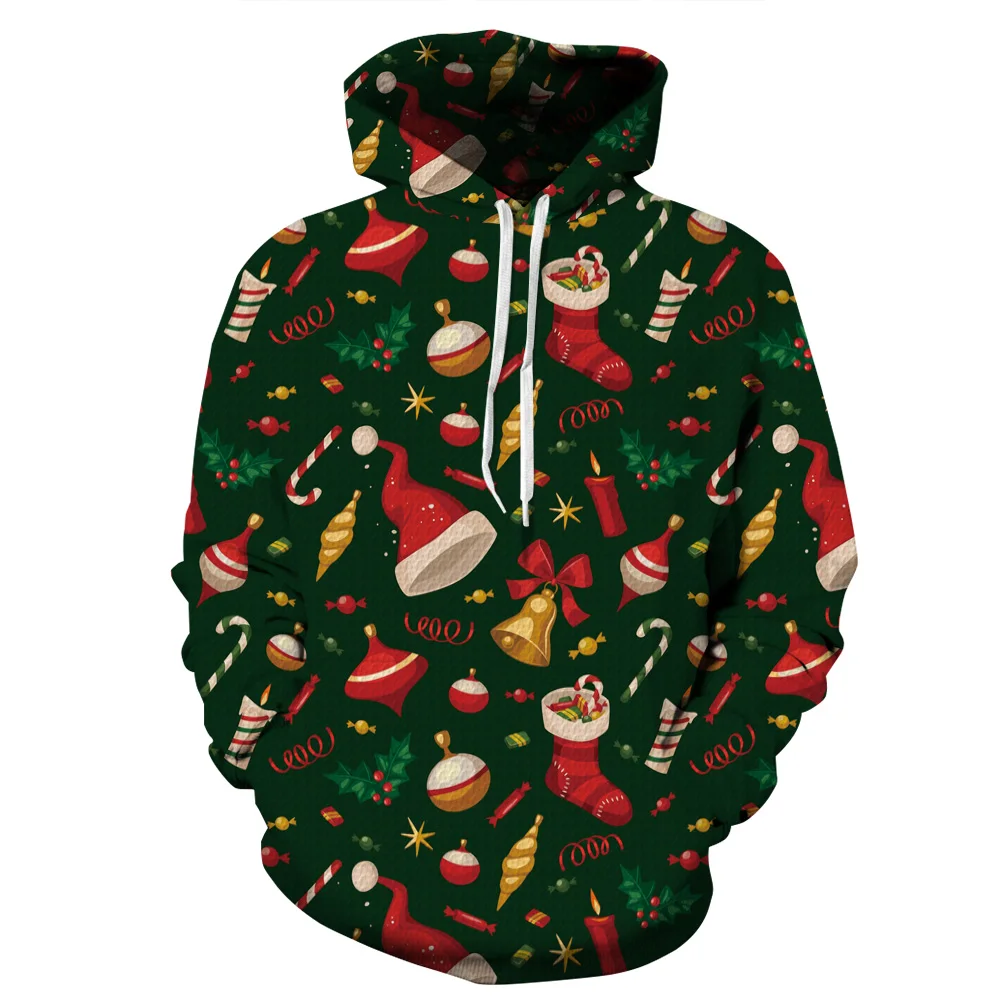 

Women/Men Sport Hoodies Christmas Gift 3D Print Sweatshirts Sportwear Breathable Loose Hoody Tops Running Cycling Hooded Sweater