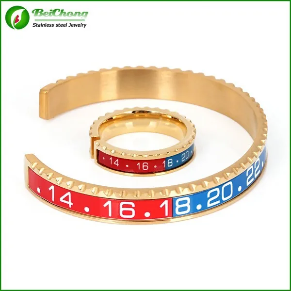 

Free shipping Jewelry Set Cuff Speedometer Bracelet & Speedometer Ring BCS-0001