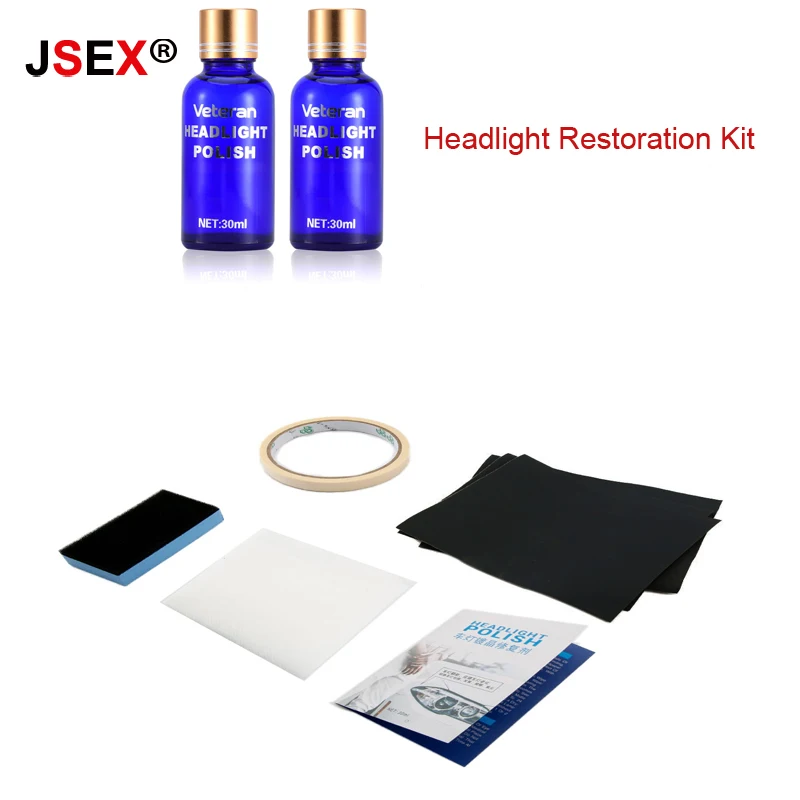 

30ML Car Headlight Restoration Kit Liquid Polishing Coat Repair Agent Scratches Oxidation Auto Lamp Lenses Restores Clarity
