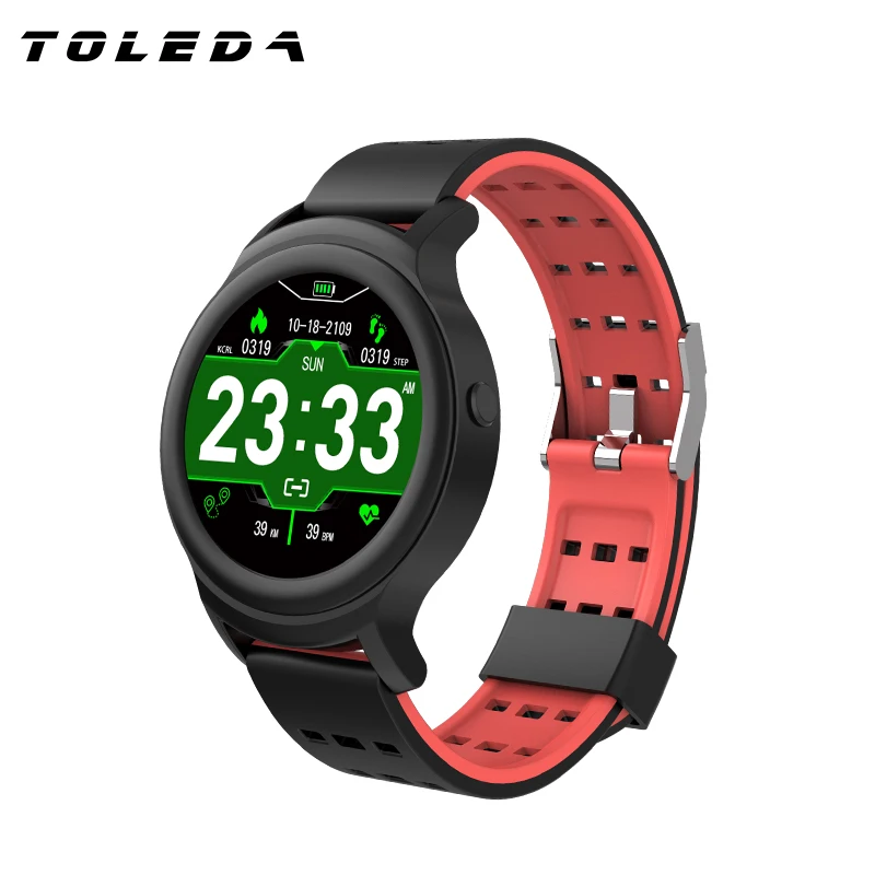 Toleda B5 heart rate blood pressure smart band waterproof IP67 fitness tracker with full screen display