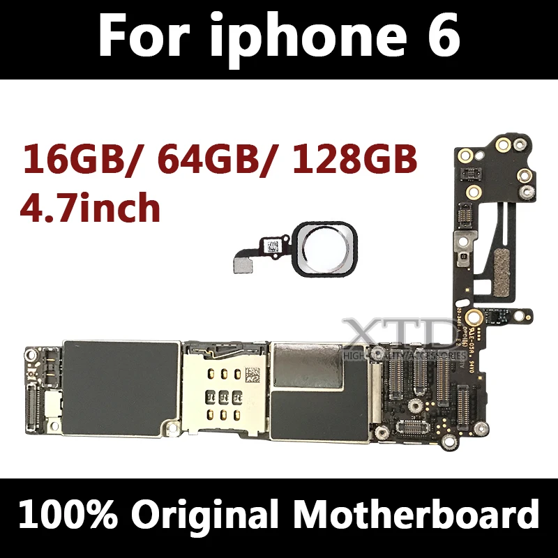 Для iPhone 6 4 7 дюймов материнская плата разблокированная с Touch ID