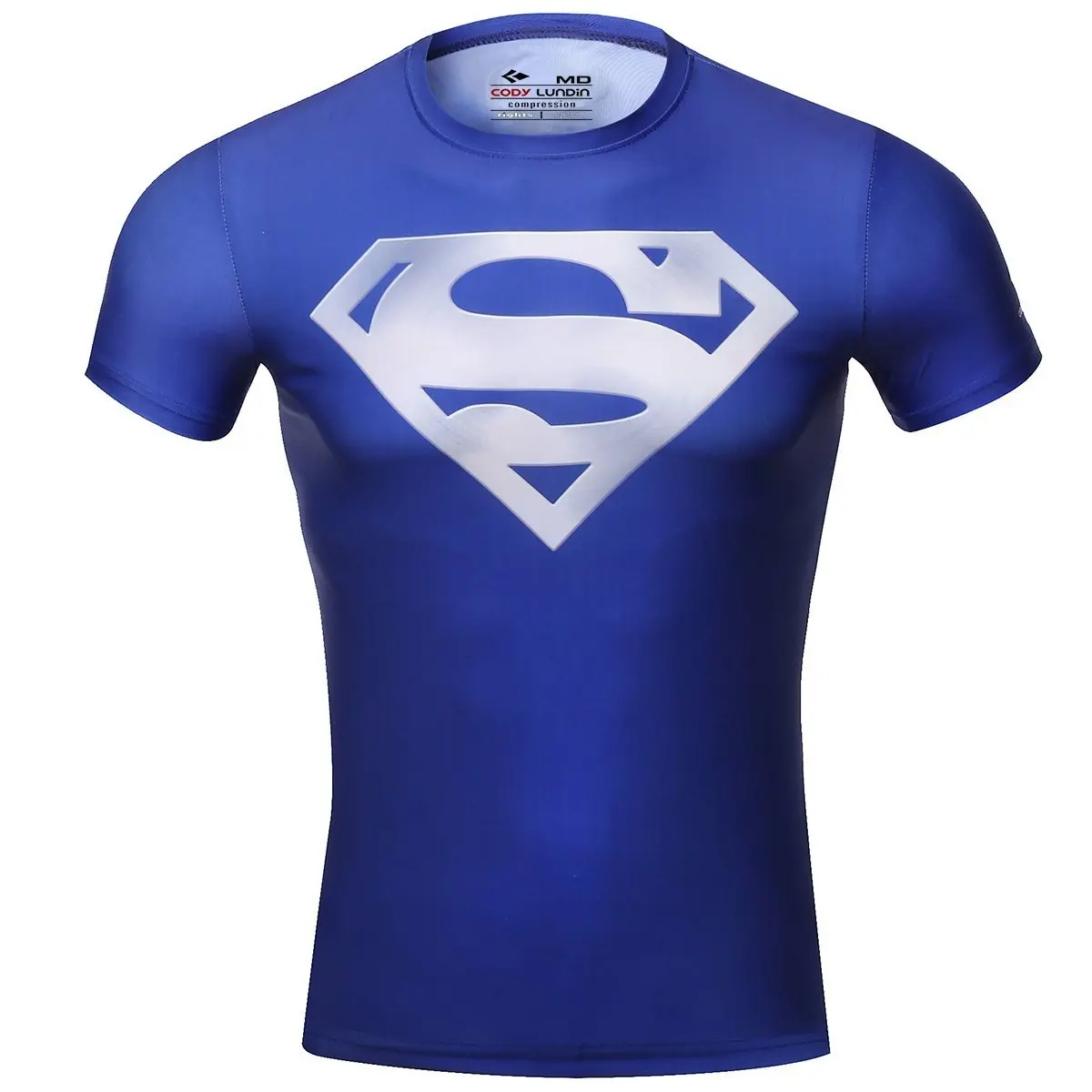 КРАСНЫЙ ШЛЕЙФА Для Мужчин's компрессионная футболка, спортивные Фитнес Броня футболка с коротким рукавом, Для мужчин футболка с изображением Супермена
