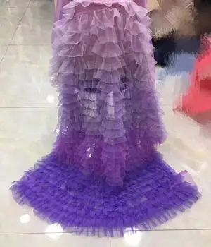 

3D purple ruffle Fabric with Gradient colors, Gradient purple pleated cake fabric, Photography Prop Backdrop Blanket