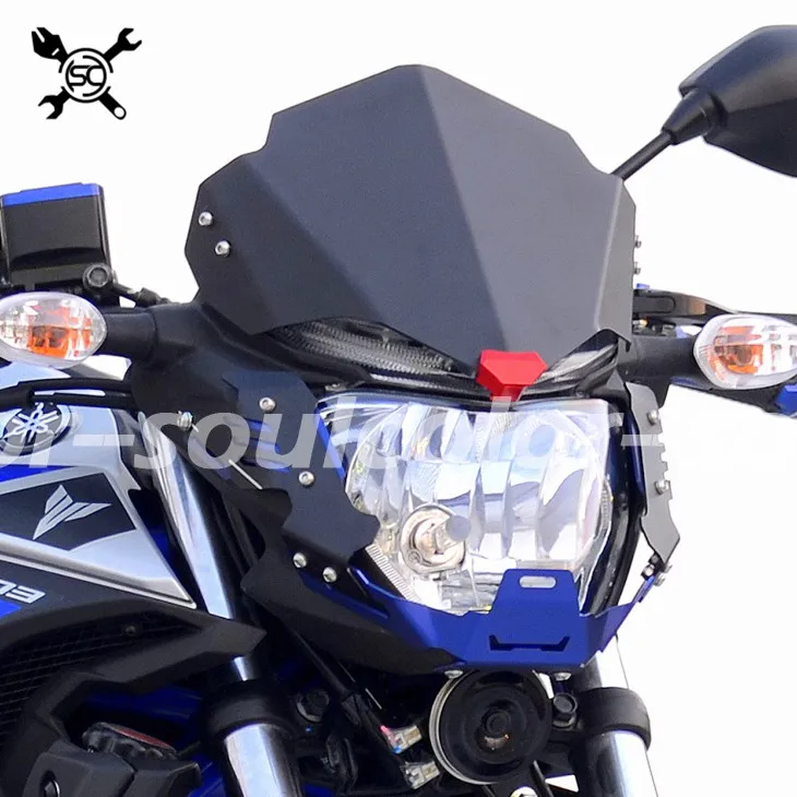 Лобовое стекло мотоцикла лобовое алюминиевый комплект для YAMAHA MT 25 2015 2019 MT25 MT03 FZ03 15