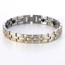Горячая Распродажа Модные целебные магнитные ювелирные изделия 316L браслет из нержавеющей стали для мужчин и женщин с Германий SS003RW
