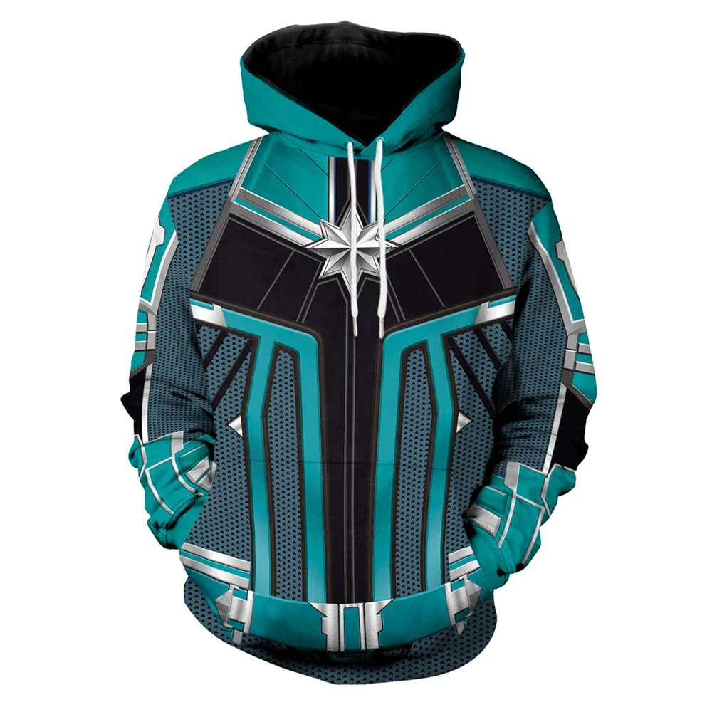 

New Sweater Unisex Digital Print Pullover Ms. Marvel Surprise Captain Hoodie Super Hero Avengers Cosplay Animation Costume