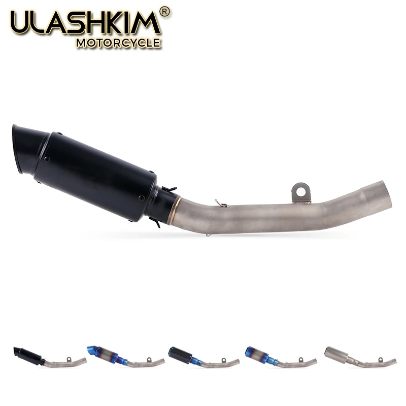 

Motorcycle Full System Exhaust Muffler Modified Middle Link Pipe Slip On For kawasaki Z800 2013 2014 2015 2016