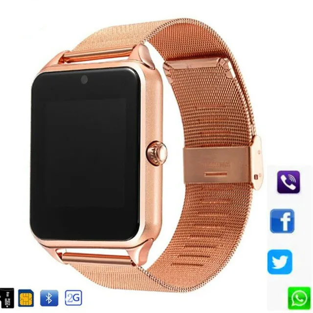 

Z60 Smart Watch GT08 Plus Metal Strap Bluetooth Wrist Smartwatch Support Sim TF Card Android Watch Multi-languages PK Y1 M26