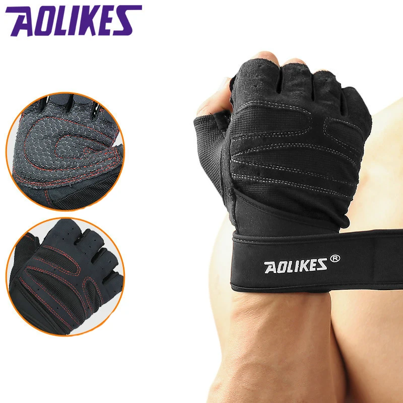 L-XL رياضة الوزن الثقيل ممارسة الوزن رفع الجسم بناء التدريب الرياضة قفازات