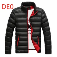 DE0 Hot Sale Men’s Feather Duck Down Jackets Print Velvet Male Winter Warm Fleece Unisex Mans Light Slim Duck Casual Large Size