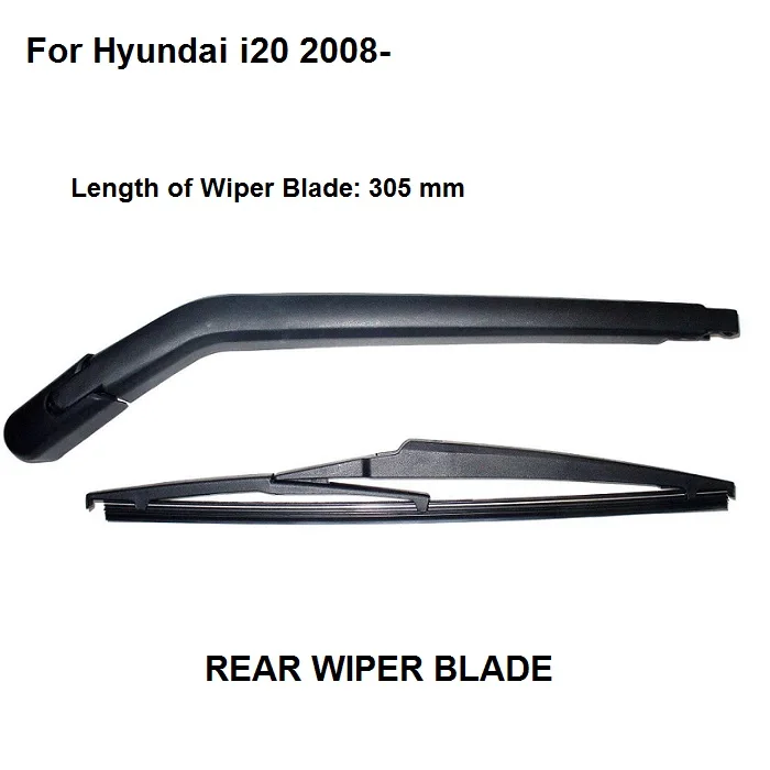 Rear Windshield Wiper arm + Blade 305mm For HYUNDAI i20 2008 2013rear