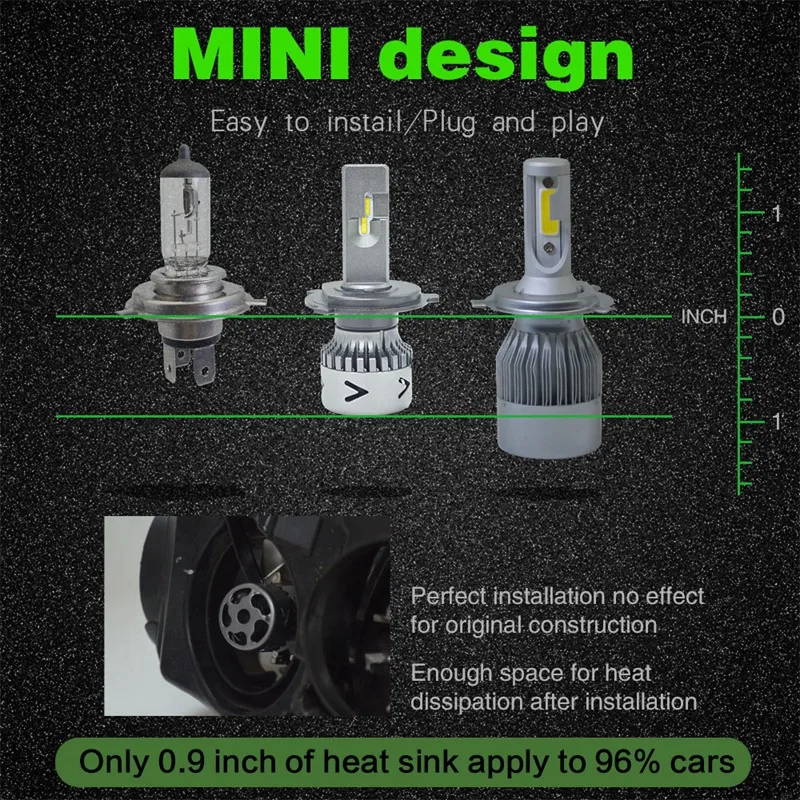 Новые продукты нового поколения автомобильные лампы Led H1 H3 H8 H9 H4 H7 H11 9012 Led 880 881 9008 H13 9004 9007 Авто светодиодные фары