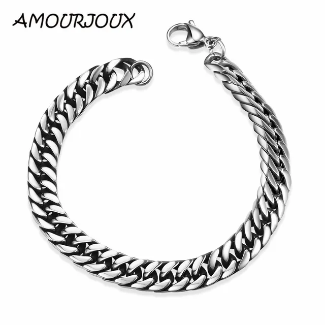 Tough Guy Gifts 8 Inch Motorcycle Chain 316l Stainless Steel Tough Guy Gifts 8 Inch Motorcycle Chain 316l Stainless Steel Bracelets Men Punk Jewelry Mens Snake