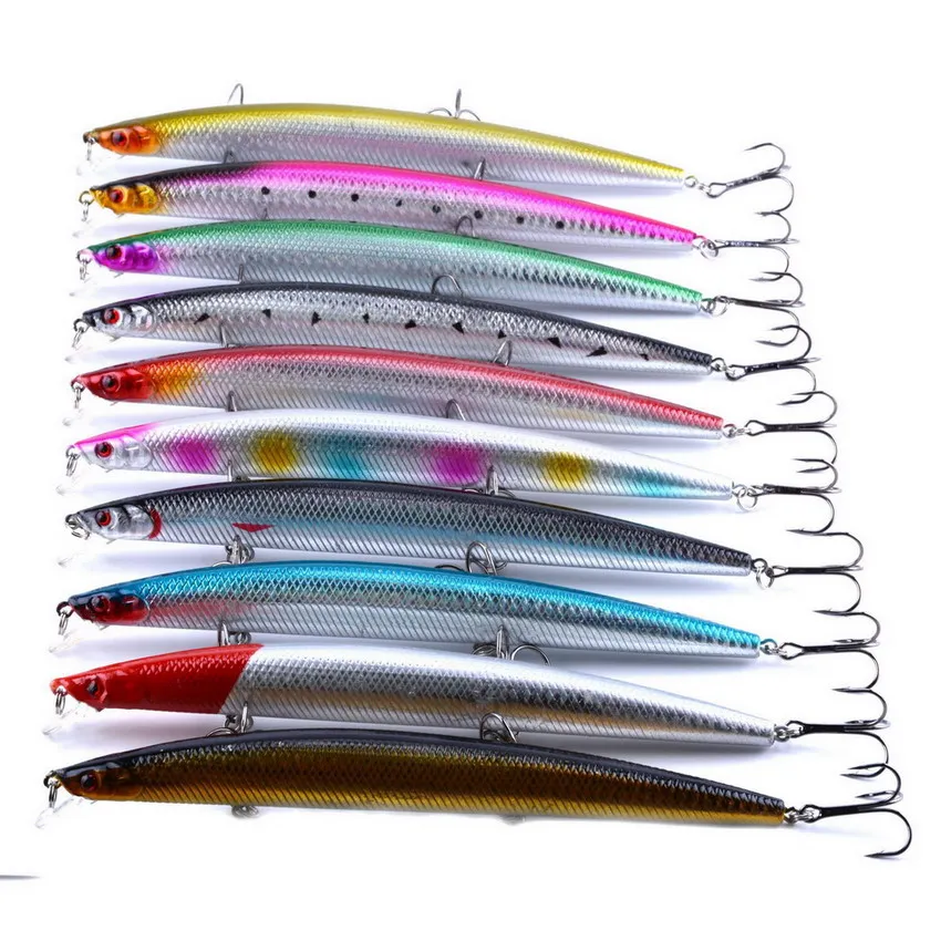 

Minnow Fishing Lures 18cm/26g Plastic Hard Baits Artificial Make High Quaity Fishing Tackle 10 Colors Good Bait 50PCS/LOT