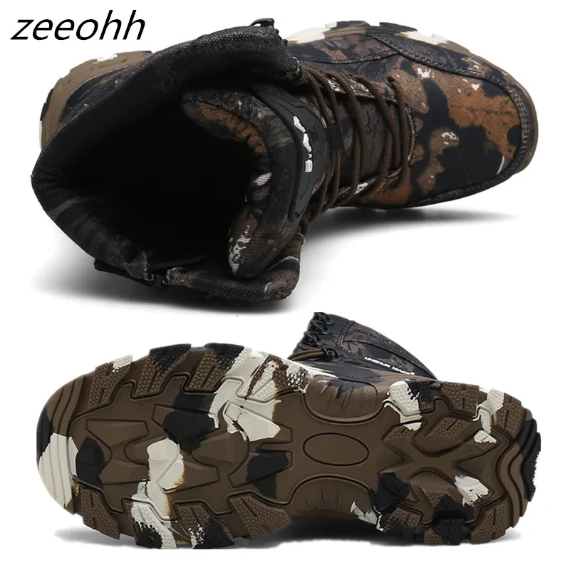  New Outdoor Tactical Sport Men's Shoes rubber sole Hiking Shoes Male Outdoor Winter Hunting Boots M