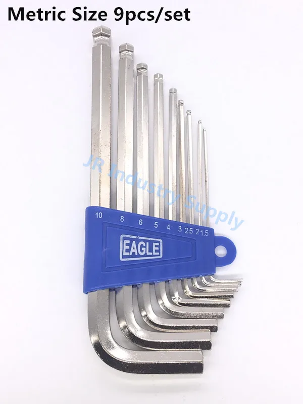 9PCS S2 Hex Wrench Ball Point Allen Key Socket Hexagonal Wrenches Set