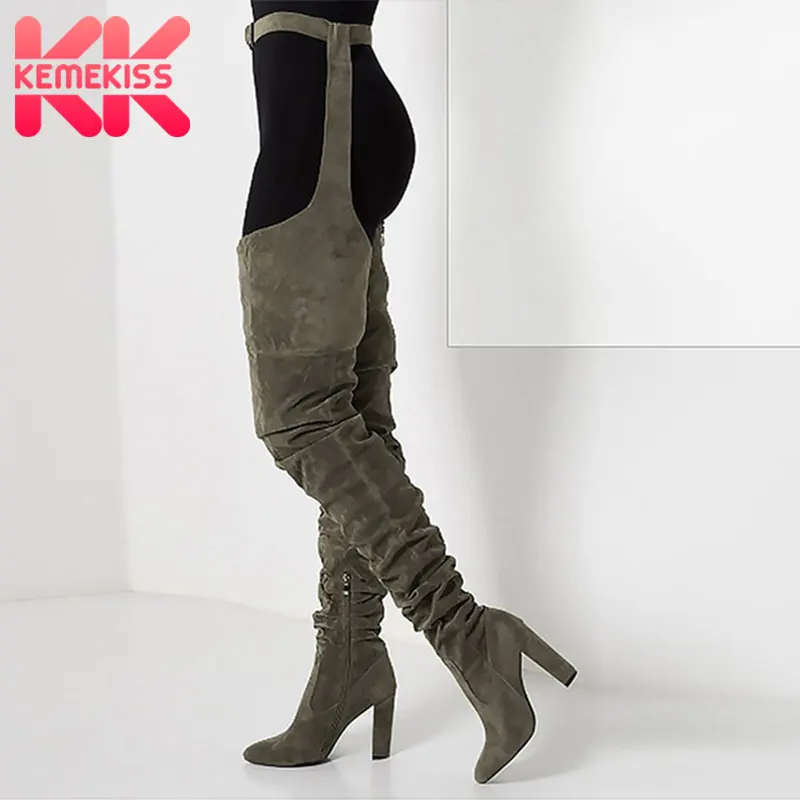 KemeKiss/размеры 36-41 Женские сапоги Модные зимние выше колена Качественные удобные