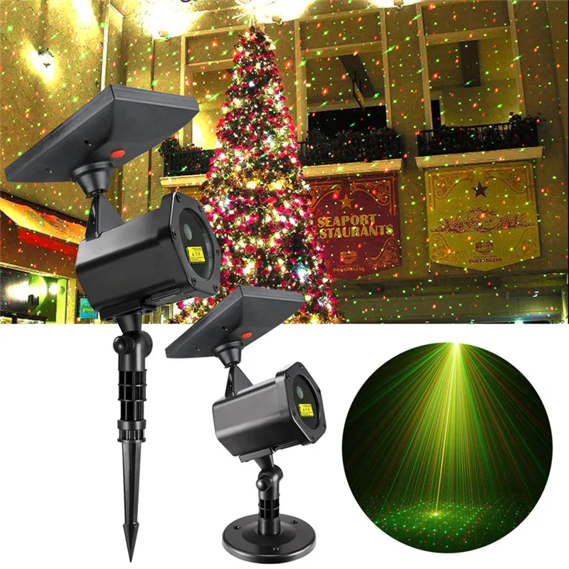 

Solar LED Laser Projector Lamp Outdoor 2018 Christmas Party Lawn Lights Festival Spotlight Fairy Lights Starry Garden Laser Lamp