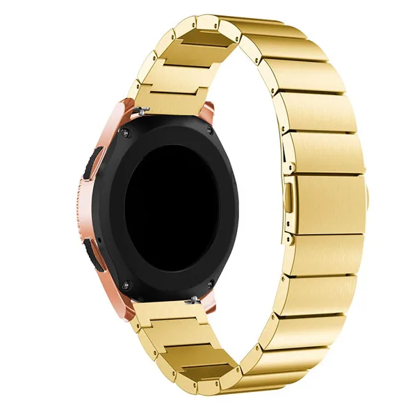 Сменный ремешок для часов из нержавеющей стали для samsung Galaxy Watch 42 мм SM-R810, ремешок для умных часов, браслет из 316 стали - Цвет ремешка: Золотой