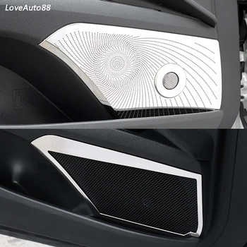 

Stainless Steel Car Interior Door Stereo Speaker Audio Ring Cover Sound Frame Decoration Trim For Toyota Camry 2018 2019 2020
