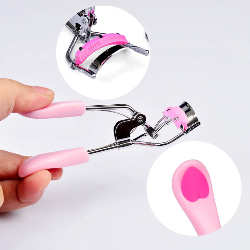 High Quality Handle Curl Eye Lash Curler Eyelash Cosmetic Makeup Curling Lashes Tools With Pink Refill Pad | Красота и здоровье